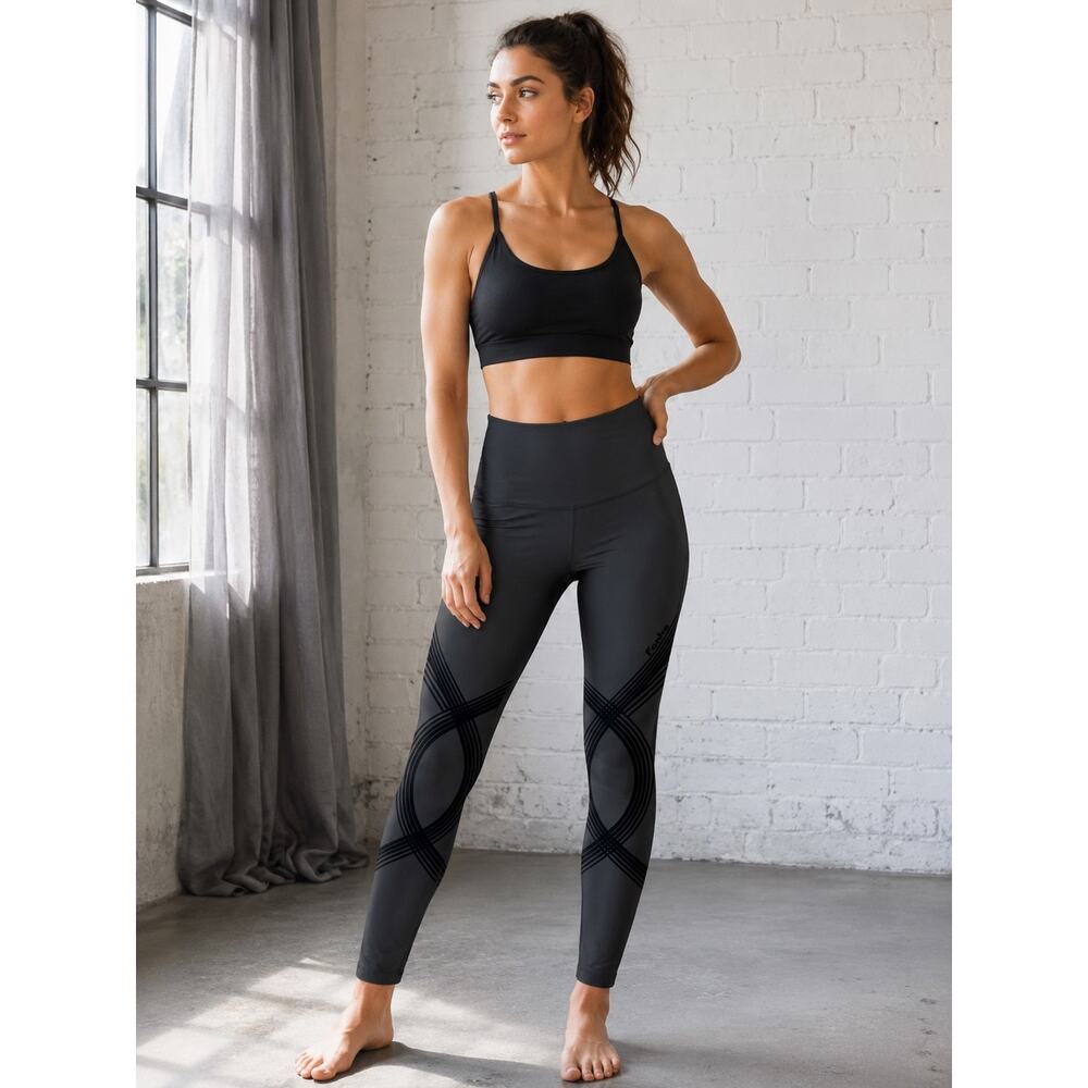 Fanka Body Sculpt Leggings Womens Small Black Compression Workout Pants